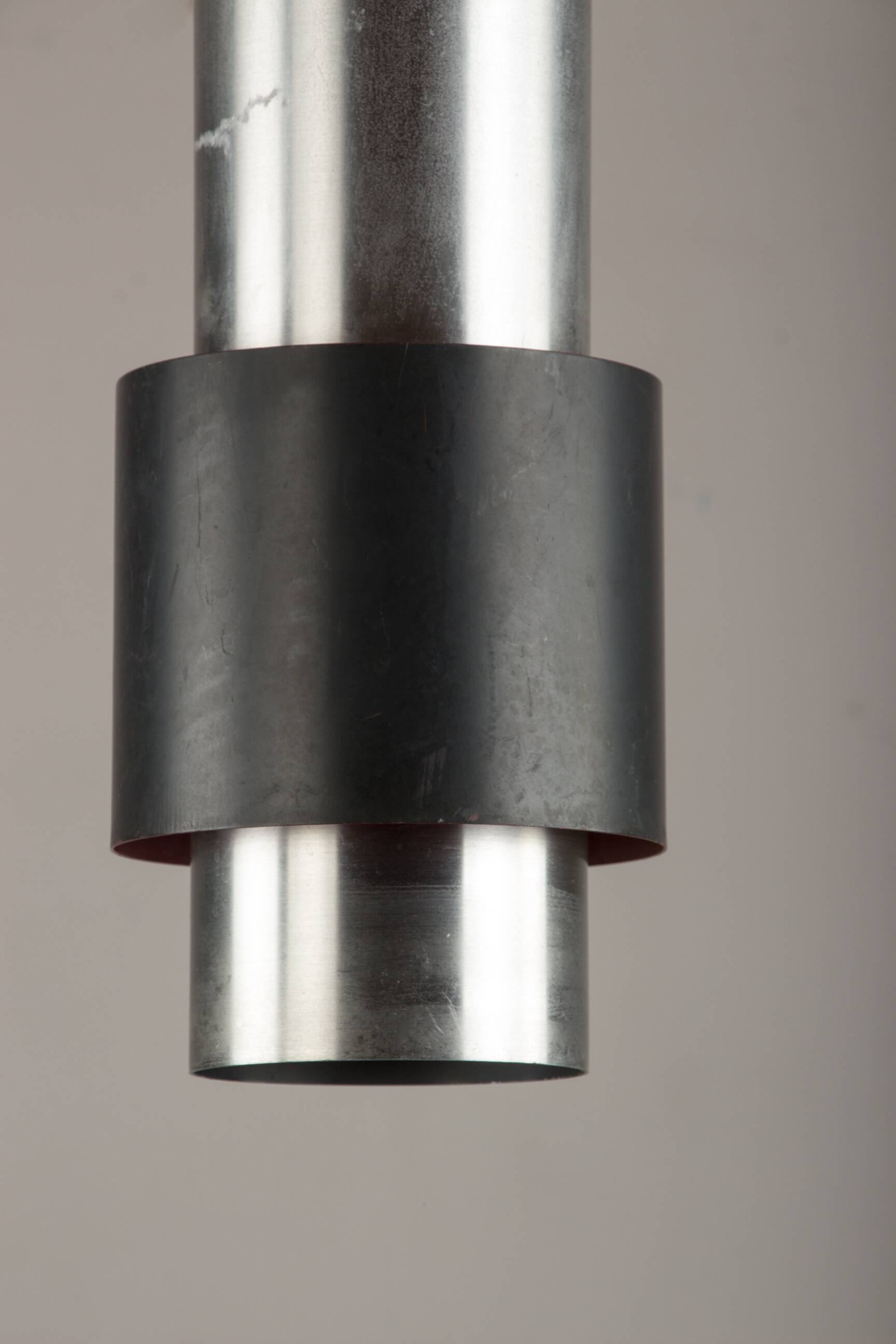 Large Danish aluminum pendant light, Zénith model by Jo Hammerborg for Fog & Mørup 1960.