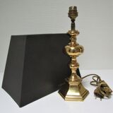 Solid gold brass lamp in neo-classical style