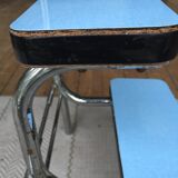 Steplady stepladder formica sky blue, 60/70s