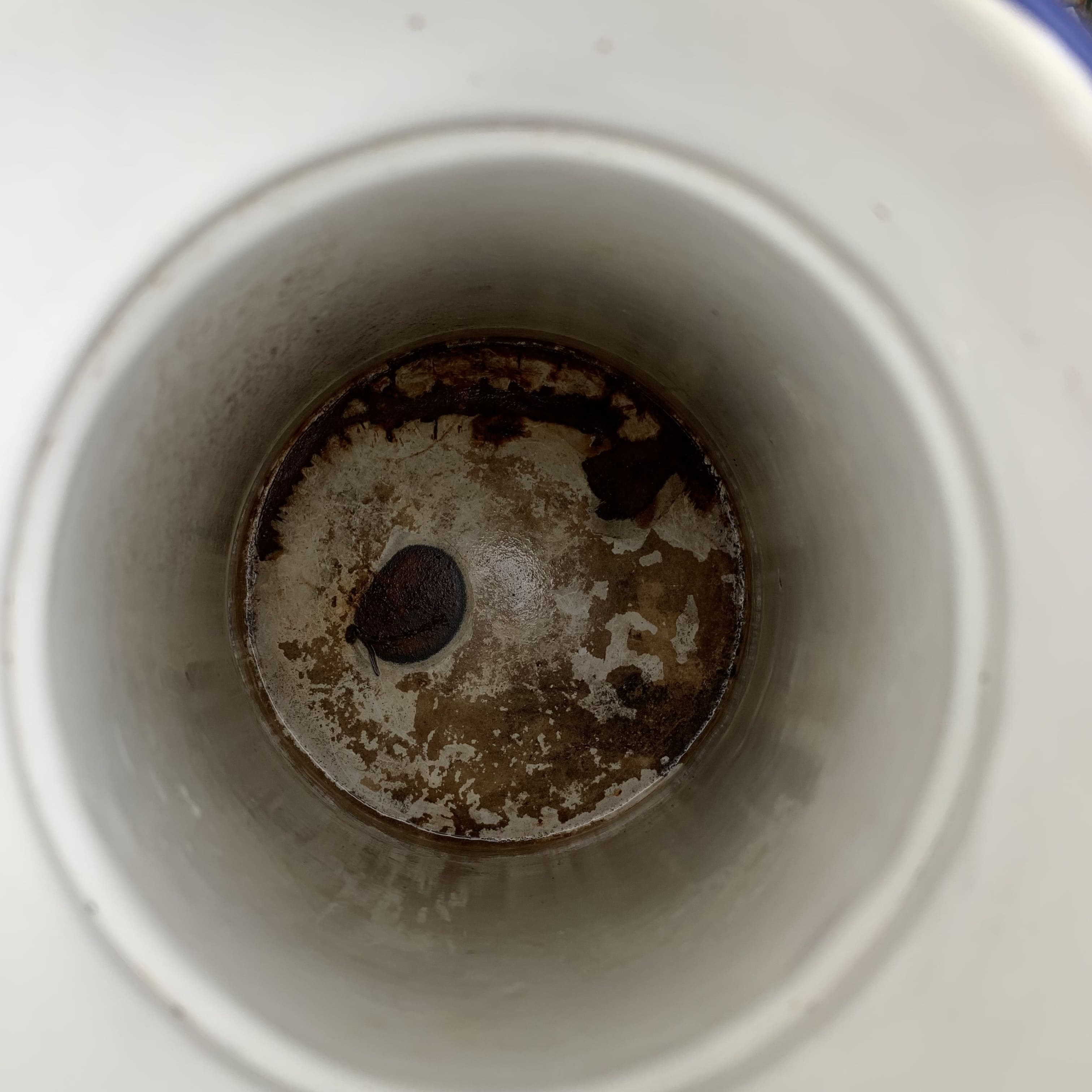 Enamelled broc with floral decoration