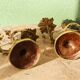 Pair of bronze candlesticks, rococo, 2 lights