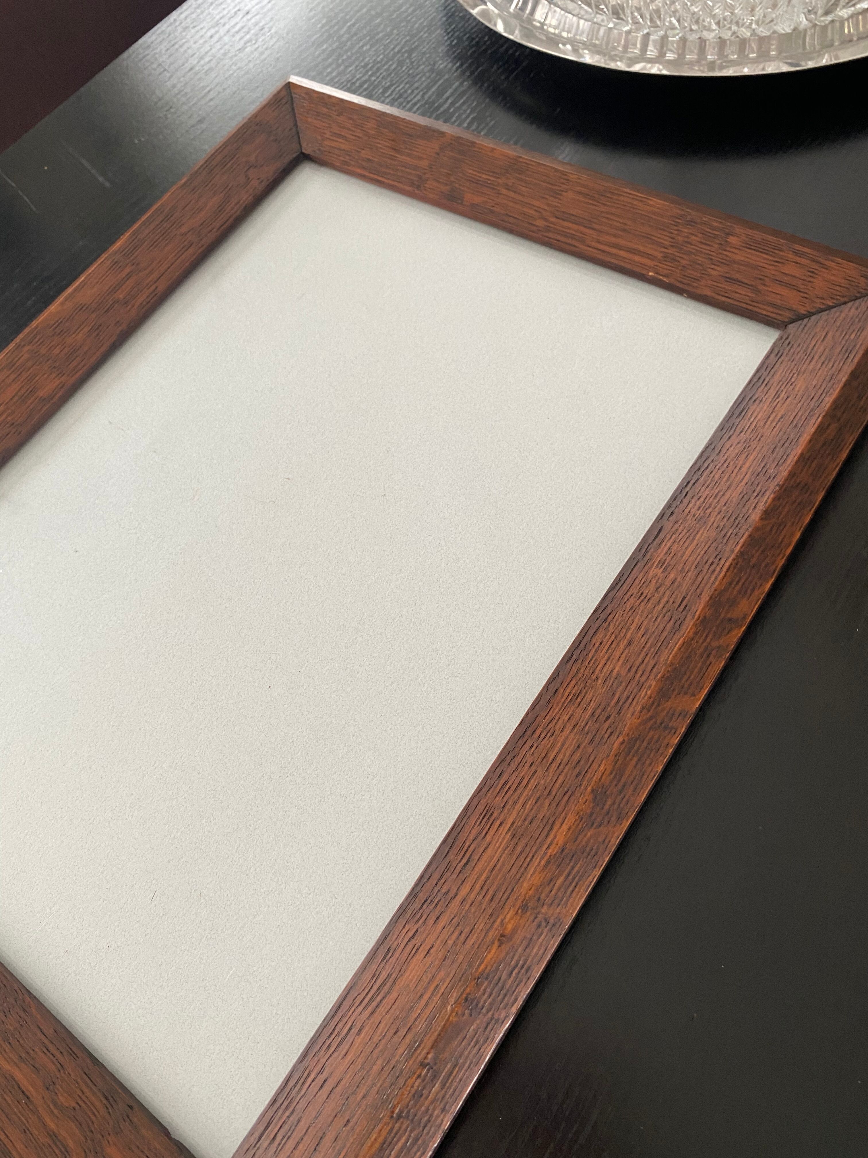 Glazed wood frame