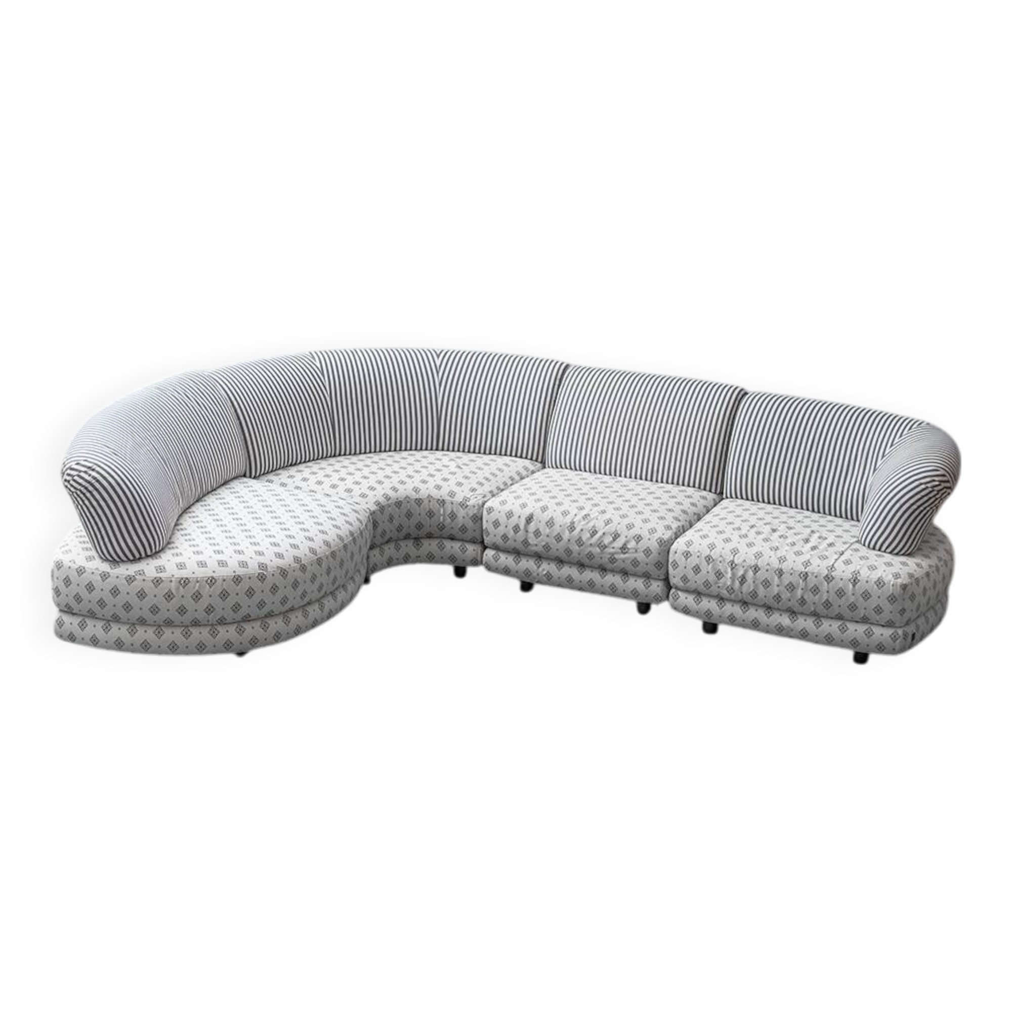 Divano modulare a 4 elementi di busnelli italia anni ’70 vintage modernaria