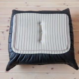 Set Togo leather black model designed by Michel Ducaroy 1973