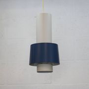 Old Danish design lamp in white/gray and blue colours - Denmark 60's