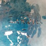 Tripod Bowl ceramic signed Isnard