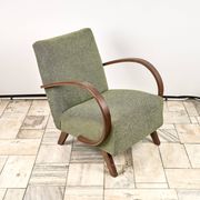 H 410 type C Armchair designed by Jindrich Halabala, 1940s, Czechoslovakia