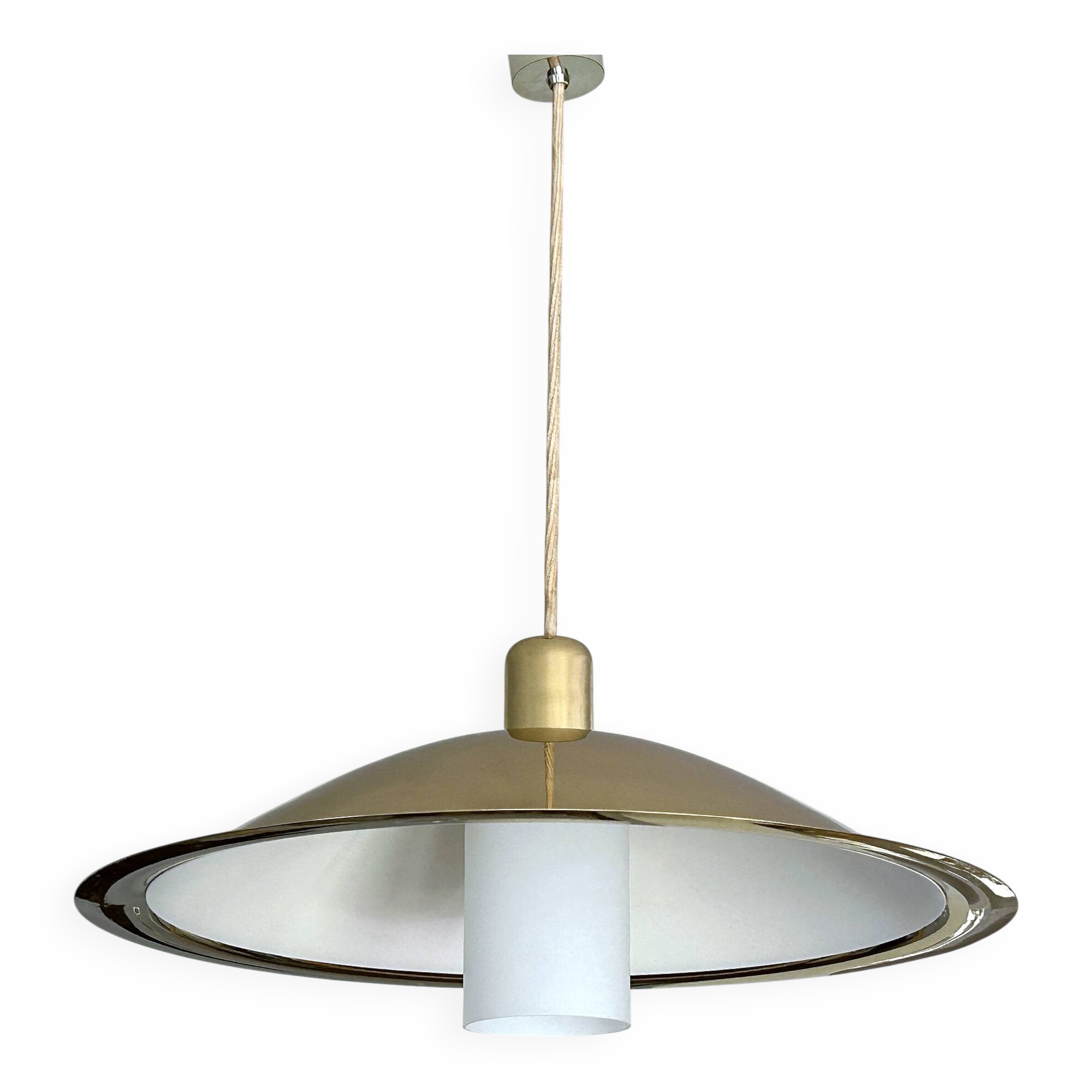 Vintage Danish Brass Pendant Light