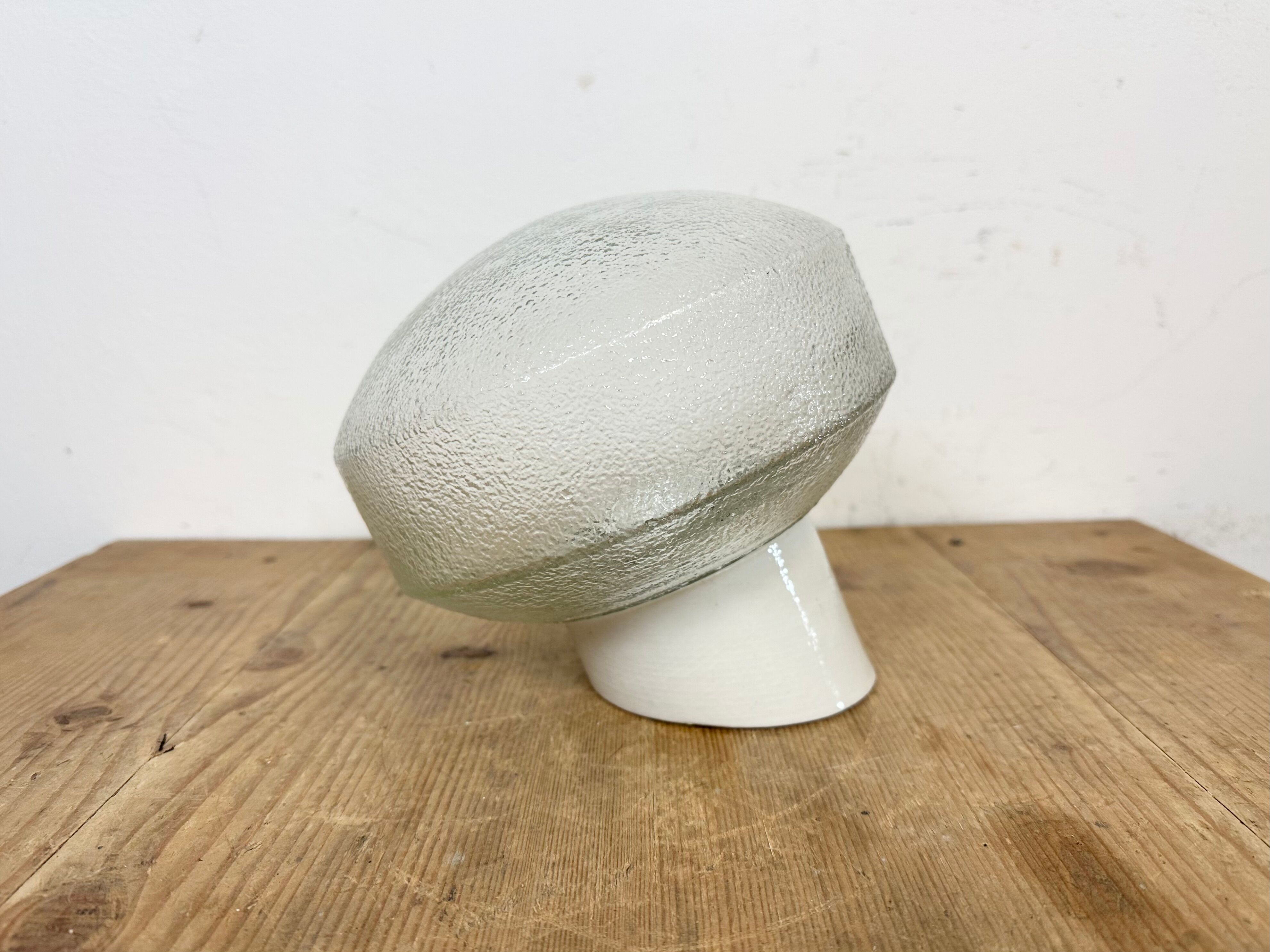Vintage White Porcelain Wall Light, 1970s