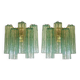 Italian Wall Light Green “Tronchi” Murano Glass Wall Sconce
