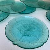 Dessert plates glass leaf