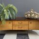1960s kidney-shaped sideboard in two-tone wood