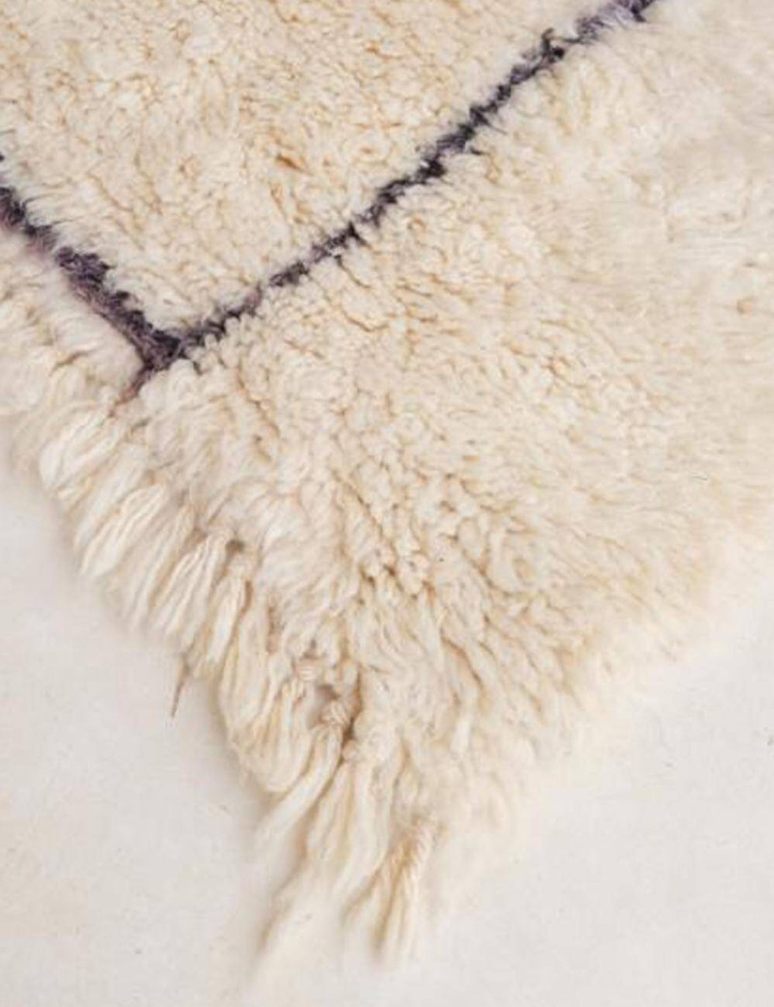 Tapis Marmoucha Blanc Ecru - 254 x 174 cm