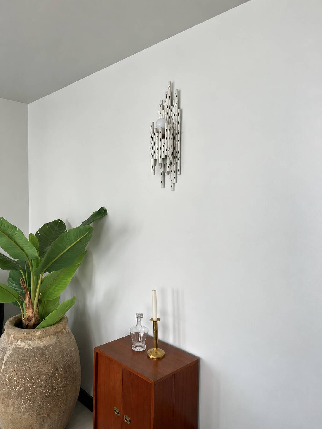 Pair of brutalist wall sconces attributed to Marcello Fantoni – Italy, 1960s