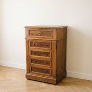 Chiffonnier ancien en bois massif et marqueterie