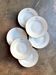 6 monogrammed Paris porcelain soup plates