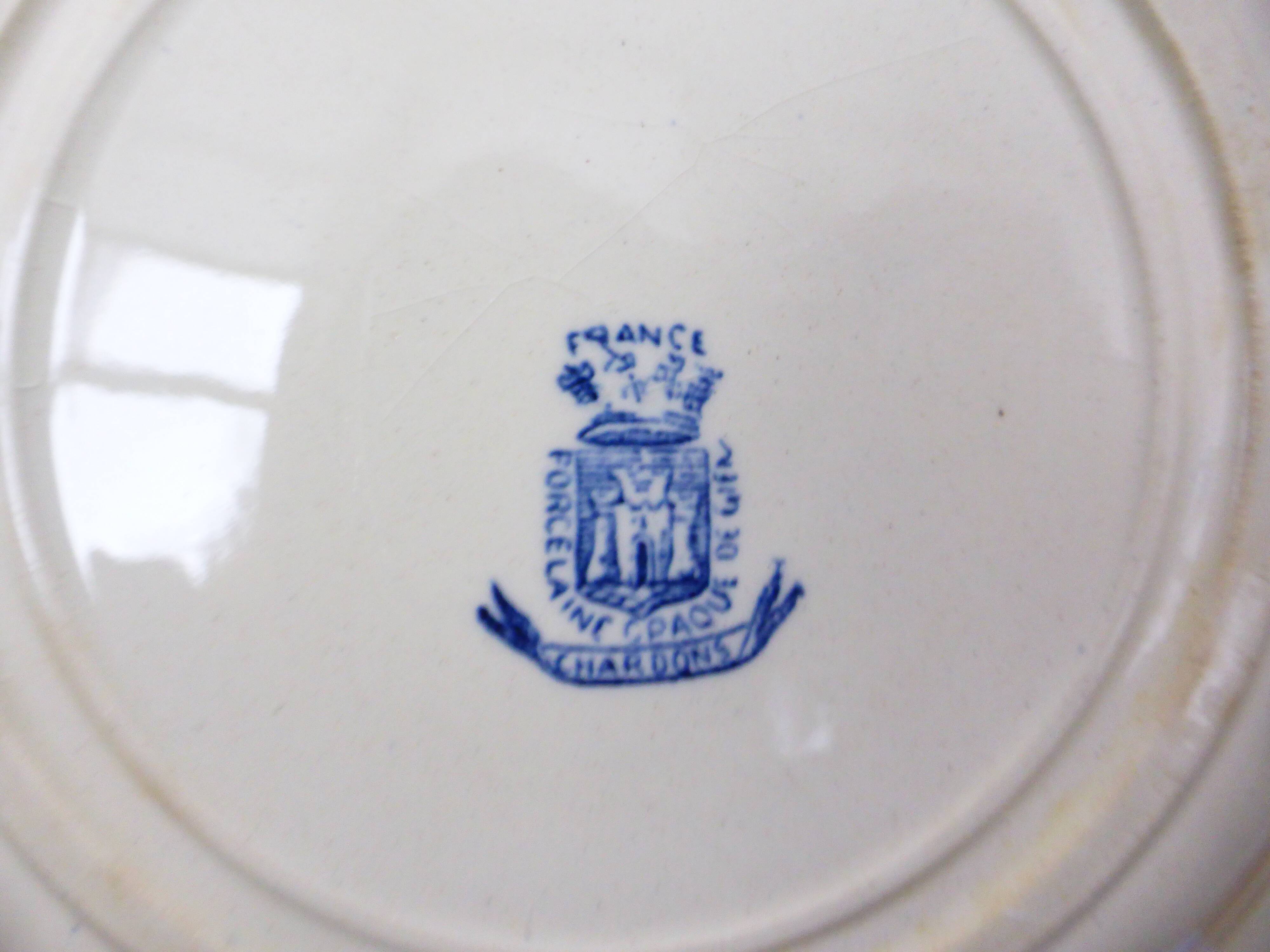 4 deep plates Gien Chardons 260359