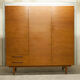 Danish Scandinavian wardrobe signed Sven Ellekaer 1960 3 doors 2 drawers with mounting plan