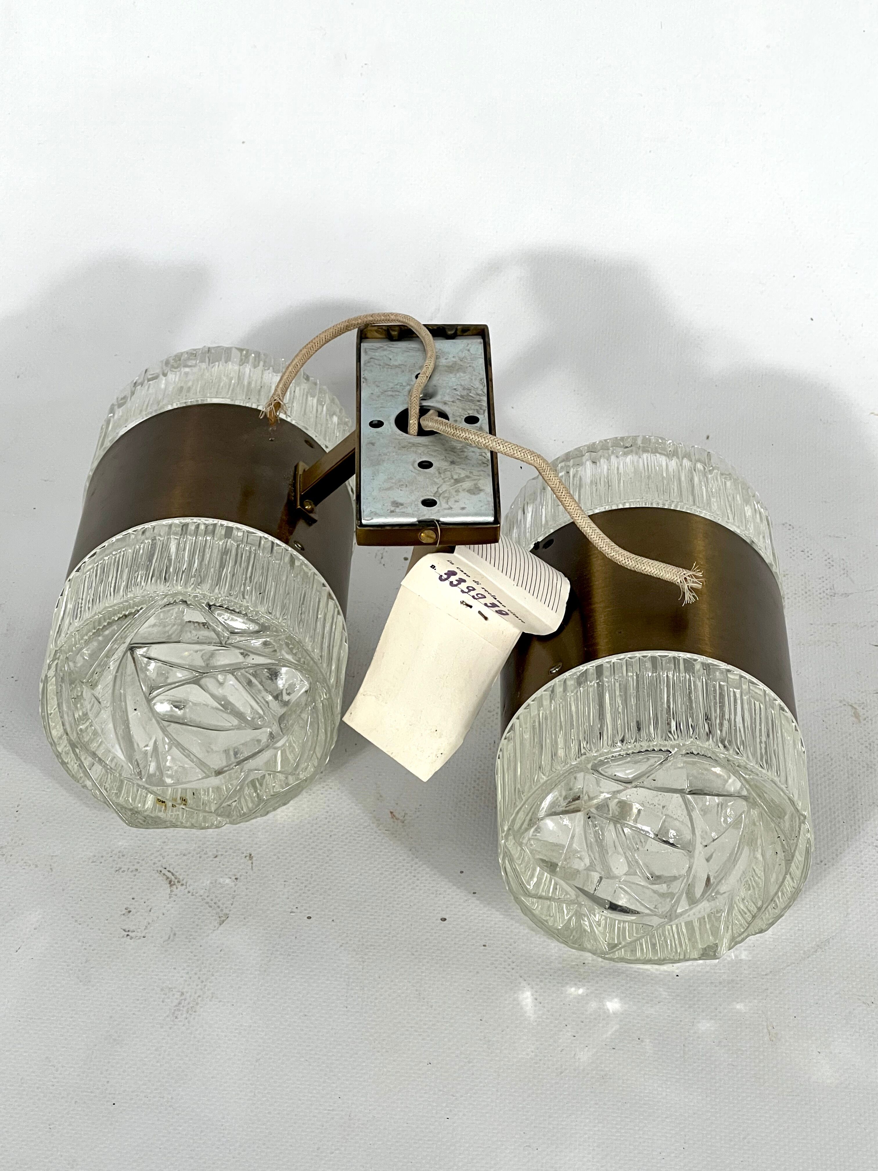 Stilux Milano, single large sconce model Illinois. Italy 1960s