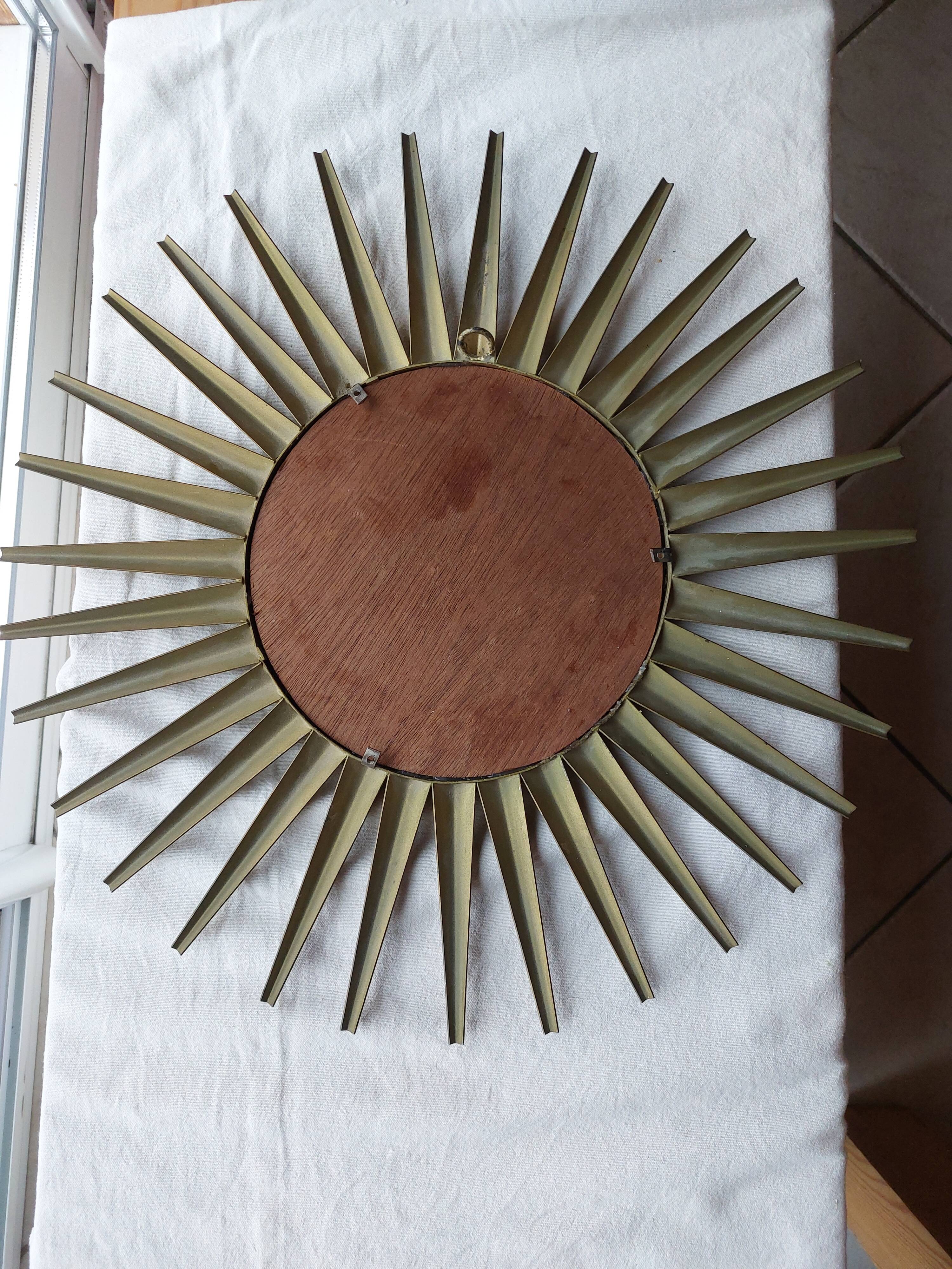 Old chaty vallauris sun mirror brass - 45 cm
