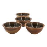 Ceramic bowls by Pierre Digan, stoneware from La Borne, 1960s.