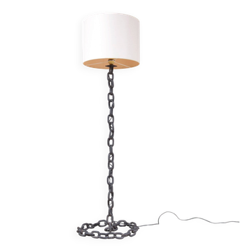 Lampe de sol en chaîne brutaliste des années 1970 dans le style de Franz West, Pays-Bas.