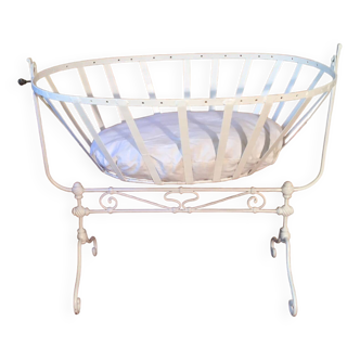 Antique wrought iron cradle