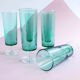 Vintage luminarc green champagne flutes