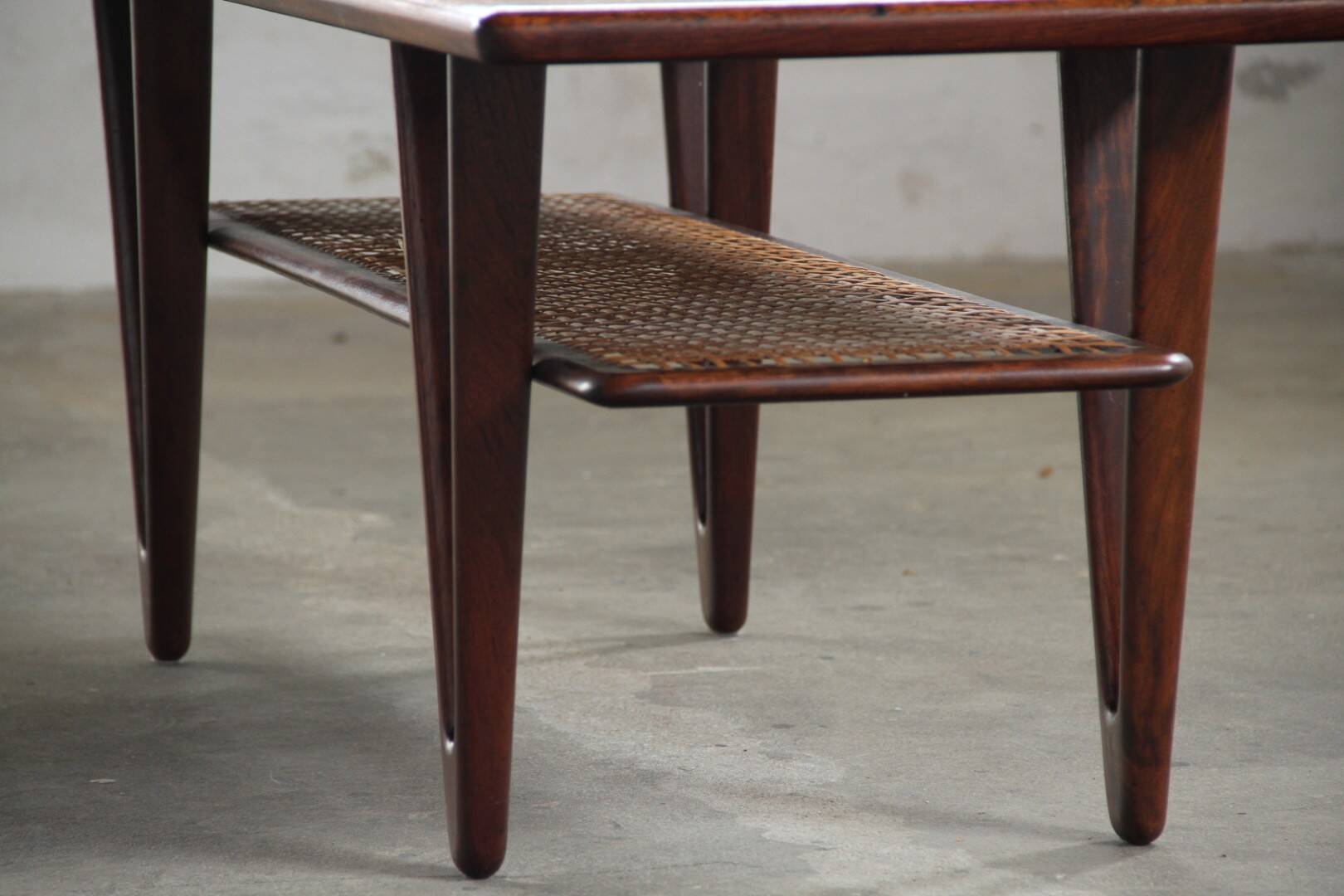 Vintage coffee table, Danish Design with V-Shaped Legs, Kurt Østervig 1950s