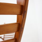 1960s pair of beech rocking chairs by uluv, czechoslovakia