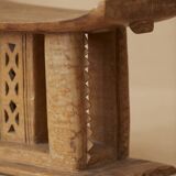 African Ashanti monoxyl stool in solid wood circa 1950