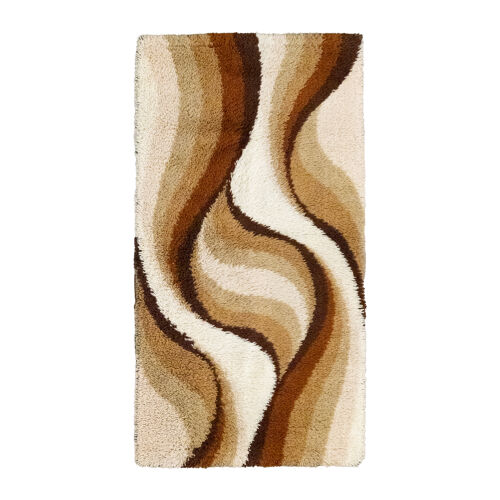 Brown 'flames' desso carpet 140cm x 70cm