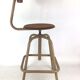 Industrial chair with metal and wood screws