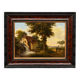 Old painting "The Mill". Oil on canvas.