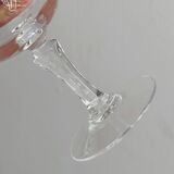 6 digestive glasses in chiseled crystal with floral motifs Matignon model.