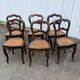 Série de 6 chaises à dossier trilobé de style Louis-Philippe