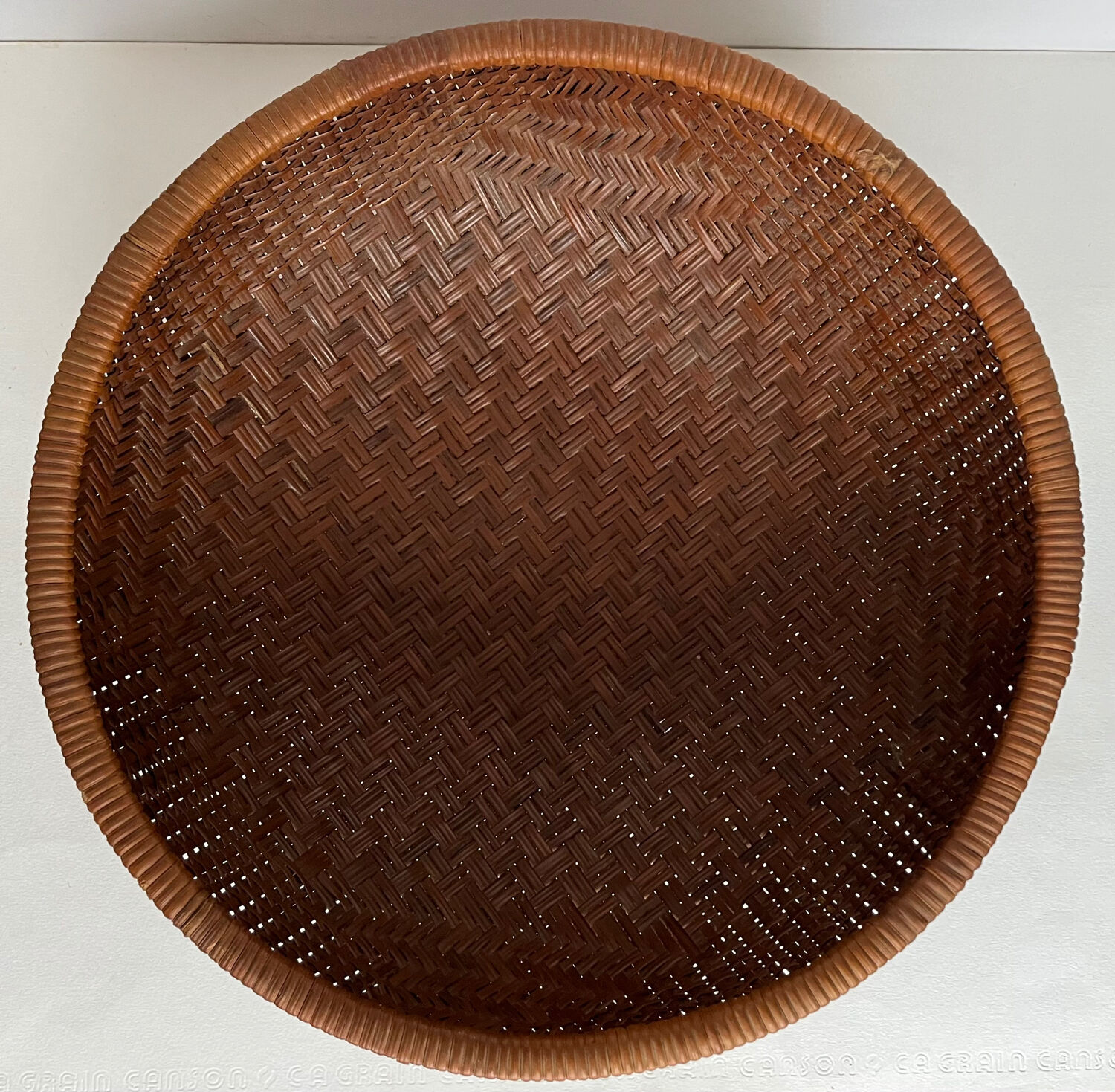 Woven straw basket