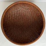 Woven straw basket