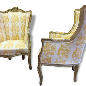 Pair of wing chairs