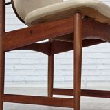 Années 1960, design danois par Arne Vodder, ensemble de 3 chaises, bois de teck, meubles