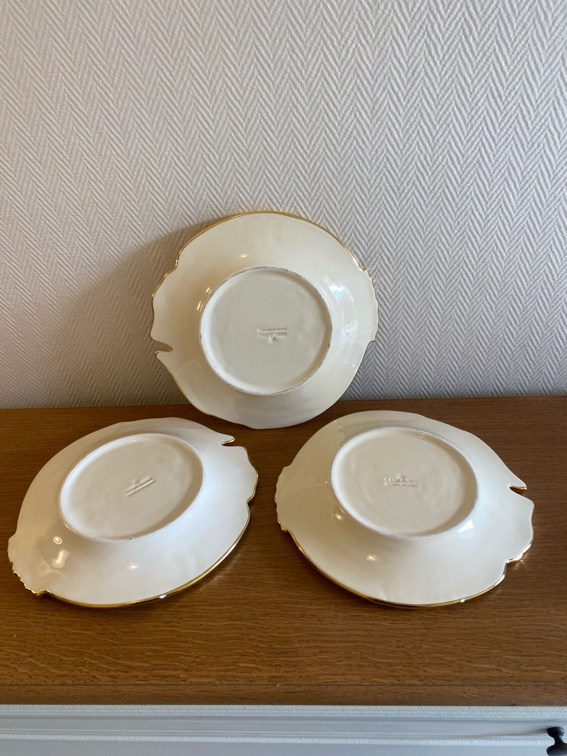 Antique Madgalithe fish set made in France