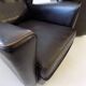 Howard Keith pair of black leather armchairs for HK Furniture