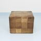 De Sede Patchwork Leather Cube Stool, Pouf, Ottoman, Switzerland, 1970s