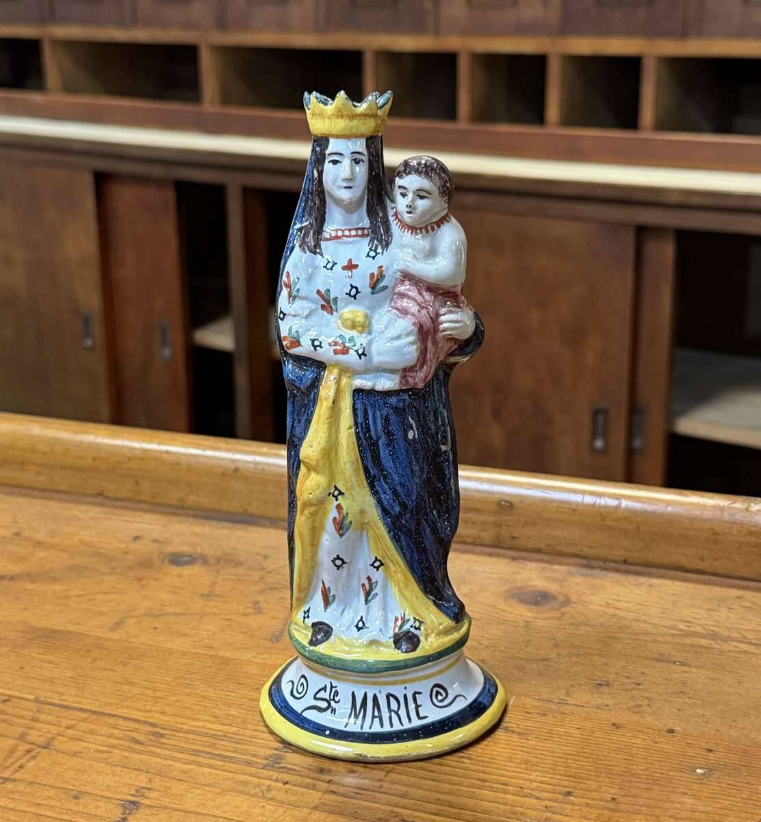 Saint Marie en faience bretonne fin XIXème