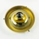 Mid-Century Minimalist Flush Mount/Ceiling Lamp in Glass and Iron from Limburg, Germany, 1960s