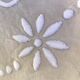 Drap 2 places BL lin neuf fleurs pastilles