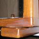 Table basse bois verre fumé scandinave années 70/80