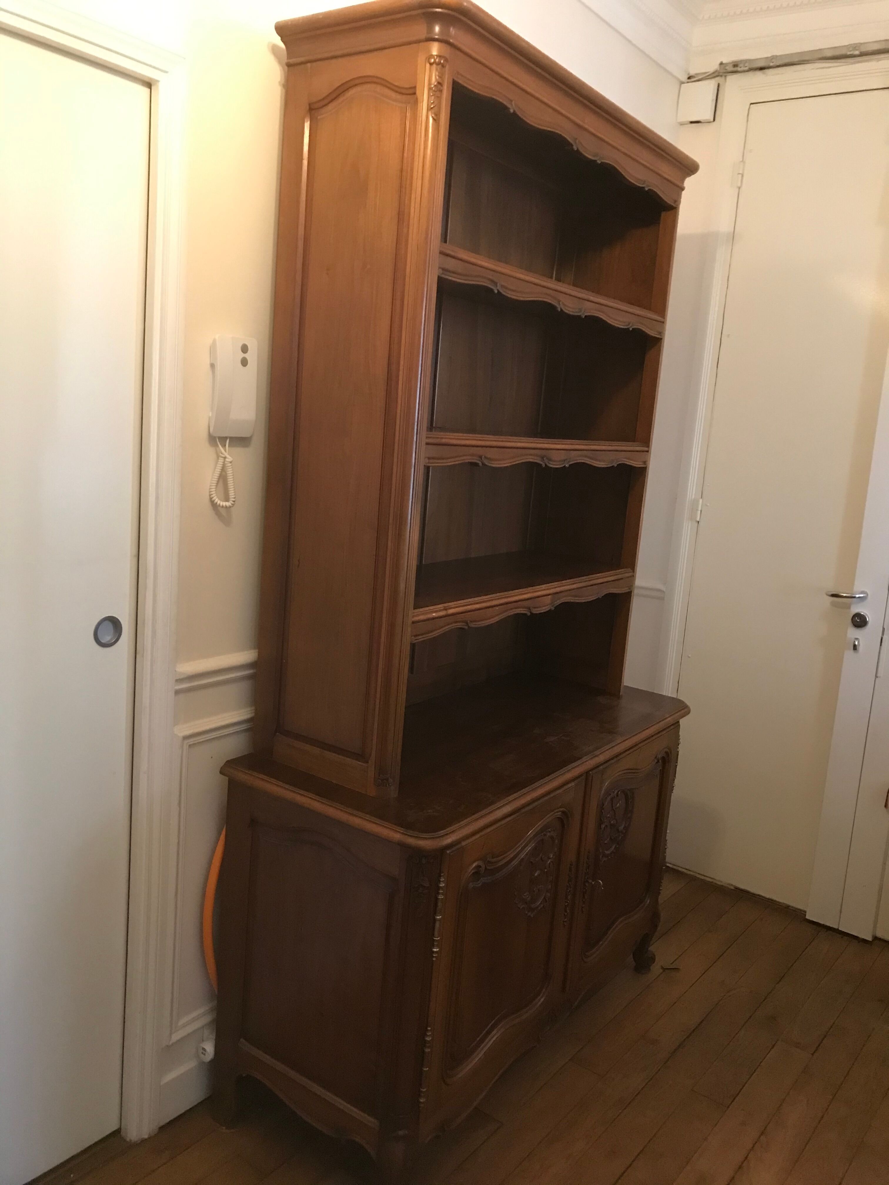 Old library in massive oak