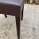 2 Italian Vega chairs in brown leather with high back