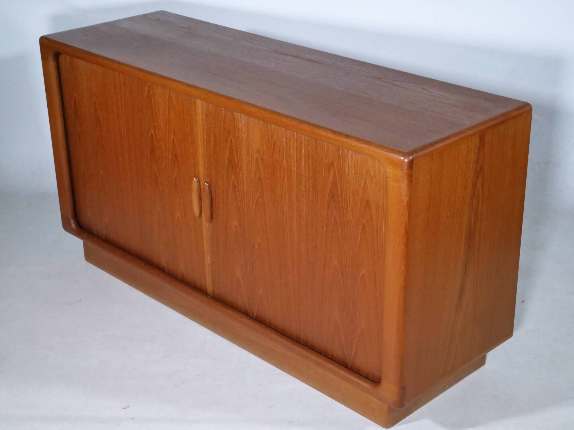 Teak sideboard by dyrlund, sliding door dresser, danish design, 1960s